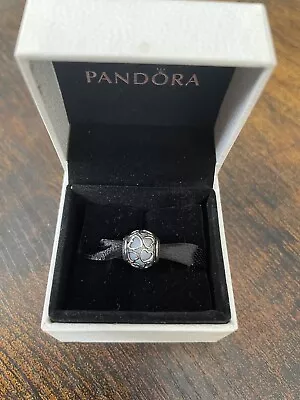 £14 • Buy Geniune Pandora Open Work Hearts Blue Stone Bead Charm