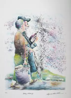 $600 • Buy Seymour Rosenthal, Holiday Shopping I, Lithograph, Signed And Numbered In Pencil