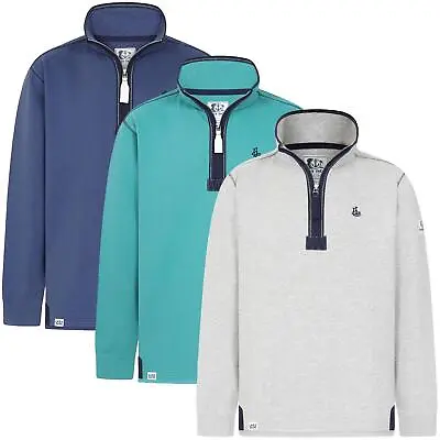 Lazy Jacks Mens LJ40 Super Soft Quarter Zip Plain Sweatshirt Sizes Small To 3XL • £54.99