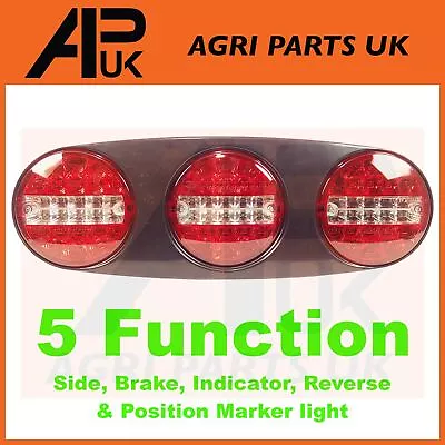 12V LED Trio Rear Tail Light Lamp Daxara Maypole Erde Paxton Brenderup Trailer • $69.69