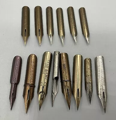 14 Assorted Vintage Joseph Gillott's Hunt Dip Pen NIBS • $22.99