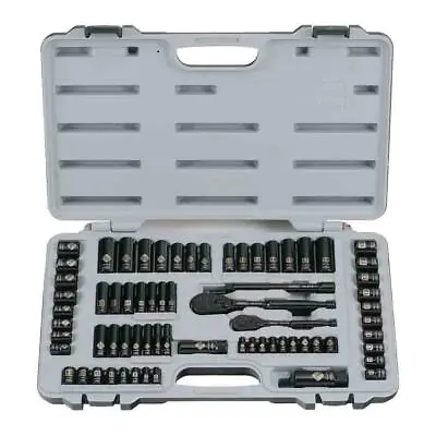 1/4 In. And 3/8 In. Drive Black Chrome Laser Etched SAE Mechanics Tool Set • $80.38