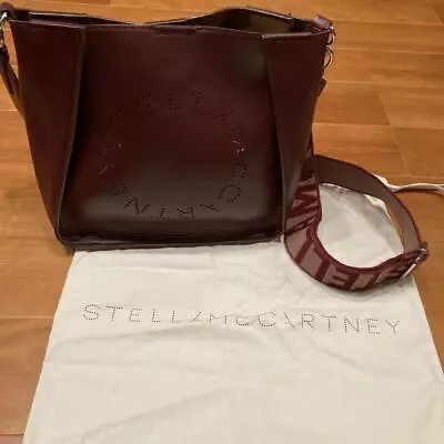 Stella McCartney Shoulder Bag Stella Logo Round Shoulder Bag Mini Bordeaux Red • $277.89