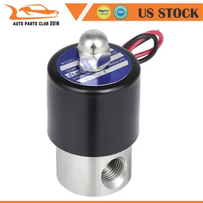 Stainless Steel Air Ride Suspension Valve 1/4  NPT Port Electric Solenoid 12V • $25.13