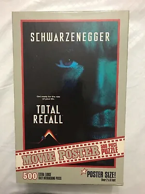 Total Recall 500 Piece Movie Theater Puzzle 26x40  1990 Milton Bradley (sealed) • $50