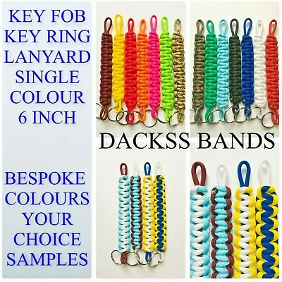 550 PARACORD Keyring Keychain Lanyard Pick 1 Or Create Your Own Up To 3 Colours • £5.29