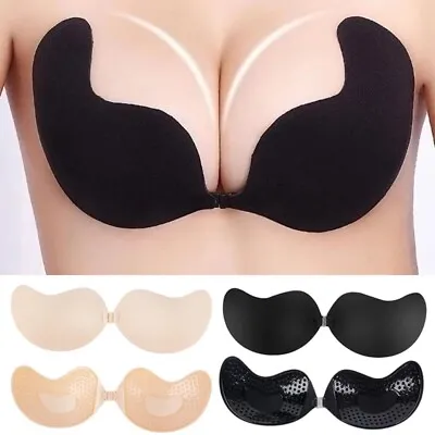 £5.26 • Buy Invisible Silicone Strapless Push Up Bra Backless Self Adhesive Boob Lift Tape