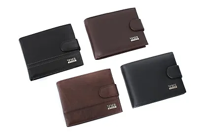 £4.49 • Buy Mens Leather Wallet RFID Safe Quality Soft Credit Card Holder Purse Genuine 