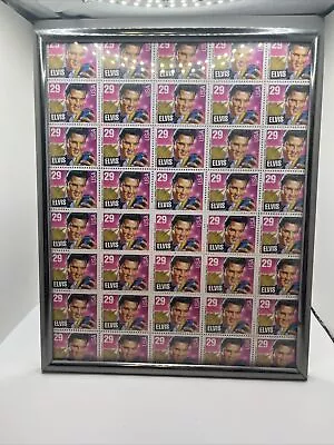 1993 40 USPS Elvis Presley Collectable 29 Cent Stamps Pink Postage In Frame • $14.87