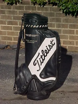 Vintage Titleist Staff BV Vokey 9 1/2  Black & White Golf Club Bag W Snap Cover • $139