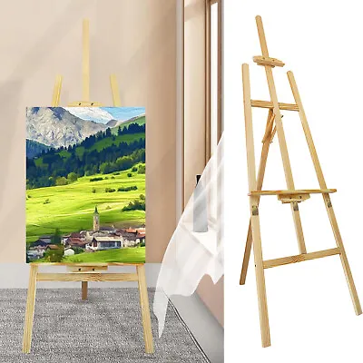 Adjustable Studio Easel Art Craft Display 1.75m Wooden Painting Canvas Stand Uk • £14.80