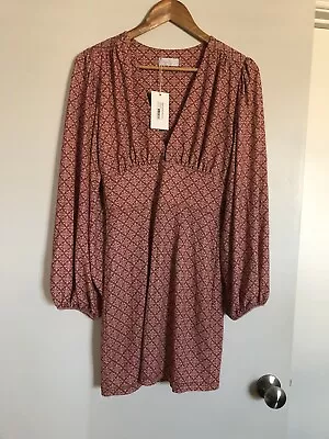 TIGERLILY Samara Mia Red Ditsy Print Mini Dress - Size 8 - BNWT • $60