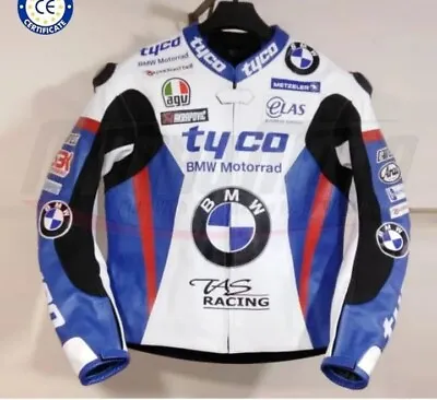 BMW Motorrad Tyco Motorcycle Leather Riding Jacket Motorbike Racing Jacket • $179.95