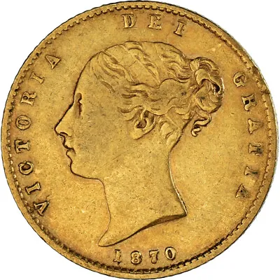 [#374346] Coin Great Britain Victoria 1/2 Sovereign 1870 London EF G Old • $661.70