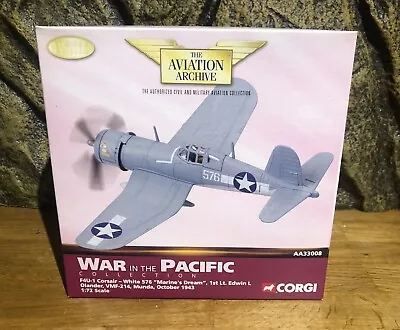 Corgi Aviation Aa33008 F4u-1 Corsair 1st Lt Edwin L Olander Vmf-214 Mib • $55.94