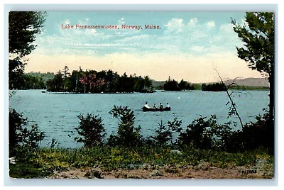 C1910 Lake Pennesseewassee Norway Maine ME Unposted Antique Postcard • $14.98