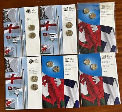 X4 Of Cardiff & Edinburgh And X4 Of London & Belfast Bunc Coins Sealed/unsealed. • £440