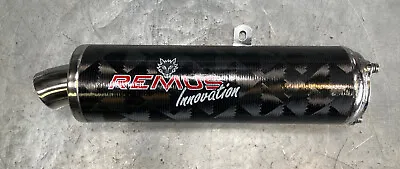 NEW! REMUS Carbon Fiber 3 Bolt Flange Muffler Kawasaki BMW Suzuki Yamaha Honda • $199.95