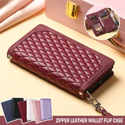 For Samsung S24 S23 S22 S21 S20 FE Ultra S10 Plus Case Leather Wallet Flip Cover • $7.99