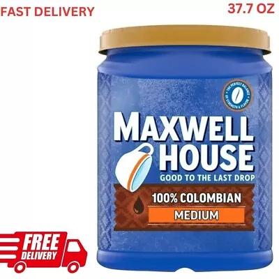 Maxwell House Medium Roast 100% Colombian Ground Coffee 37.7 Oz. Canister • $15.41