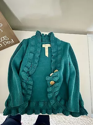 Matilda Jane 12-18 Month Teal Castles Knit Cardigan Sweater Once Upon A Time  • $7