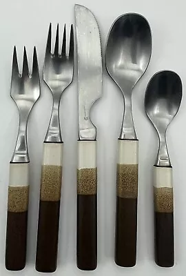 Denby Touchstone Agate Stoneware Cutlery Flatware England 5 Piece Set • $29.95