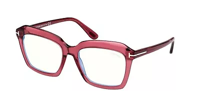 Tom Ford TF 5847-B 068 Red Plastic Eyeglasses Frame 54-18-140 Blue Blocking RX • $227.60