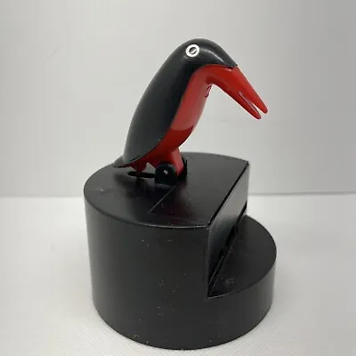 Vintage  Novelty Toothpick  Woodpecker Dispenser Plastic Black And Red Bird • $19.99