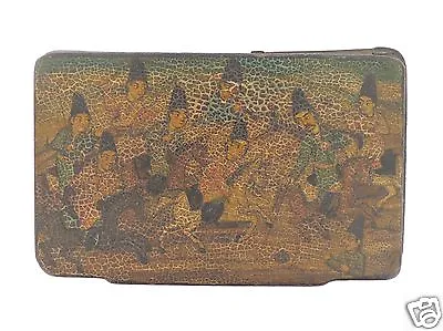 Fine & Rare Antique Persian Paper Mache Snuff Box - Qajar Qalamdan Lacquer - VR • $1685