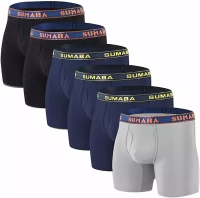 SUMABA Men's Underwear Moisture Wicking Bamboo Comfort Boxer Briefs M L XL 2XL 3 • $82.15