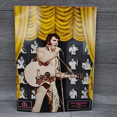 1971 Las Vegas International Hilton Hotel Elvis Presley Souvenir Menu • $94.99