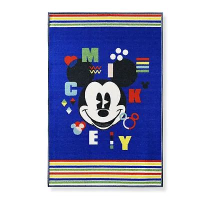 Disney Mickey Mouse Children's Bedroom Non-Slip Carpet 80x120cm 6338 • £34.06