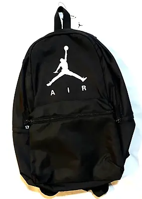 New Nike Air Jordan Jumpman Black/White Large Backpack / Gym Bag 9A0289-F66 • $30.60