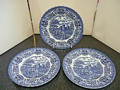 Vintage British Anchor Old Country Castles 3x Side  Plates 6.5   • £15