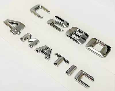 #1 C280+4matic Chrome Mercedes Rear Trunk Emblem Badge Nameplate Decal Number • $22.99