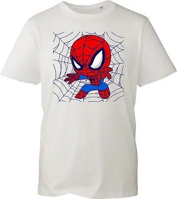 Spiderman T-SHIRT Kids Funny Marvel DC Comics Avengers Birthday Gifts Unisex Top • £14