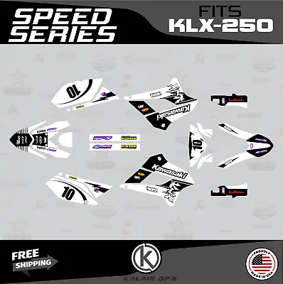 $79.99 • Buy Graphics Kit For Kawasaki KLX250 (2008-2020) KLX 250 Speed-White