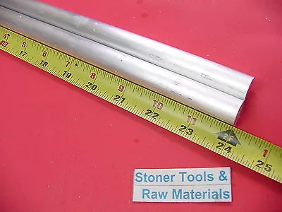 2 Pieces 5/8  ALUMINUM 6061 ROUND ROD 24  LONG T6511 Solid Lathe Bar Stock • $9.79