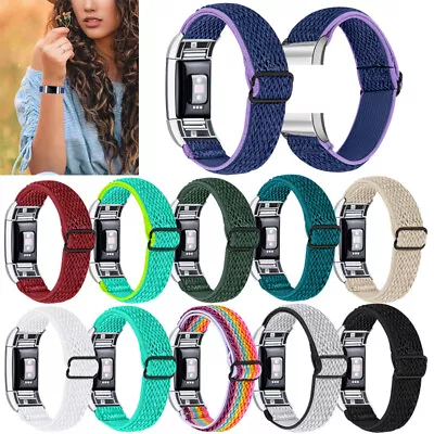 For Fitbit Charge 2 3 4 Replacement Sports Band Woven Nylon Elastic Strap Band • $12.58