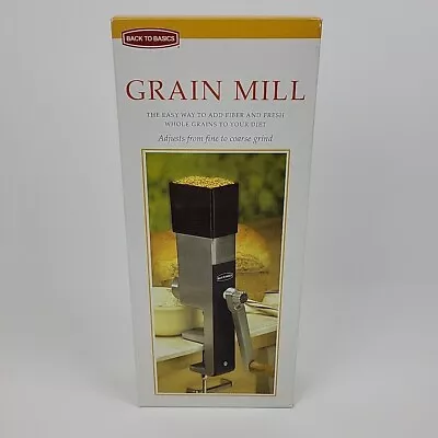 Back To Basics Manual Hand Crank Grain Flour Mill Grind Herbs Coffee Spices • $49.95