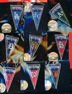 2014 MLB Team PostSeason Pennant Pin Choice Post Season Pins 9 LA KC SF StL WAS • $6.50