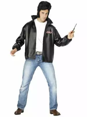 Grease T-birds Jacket Mens Movie Costume Licensed 50 60's Biker Fancy Dress • $38.40