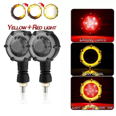 Integrated Motorcycle LED Turn Signals Brake Running Tail Light For Harley Honda • $11.50