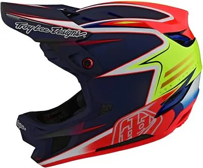 Troy Lee Designs D4 Carbon Full-Face MTB Helmet W/MIPS Lines (Black/Red) X-Large • $550