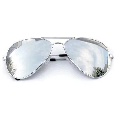 New Shades Sunglasses Mirrored Classic Party Hot TopGun Chrome Pilot Cop Costume • $7.99