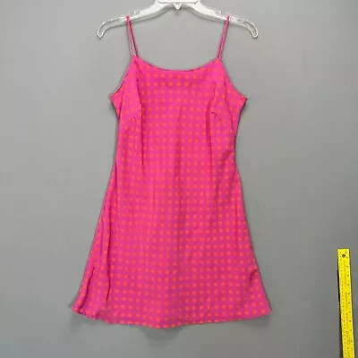 VTG 90s Y2K La Belle Womens Dress SZ 5 Hot Pink Polka Dot Mini Barbie Core Tank • $58.13