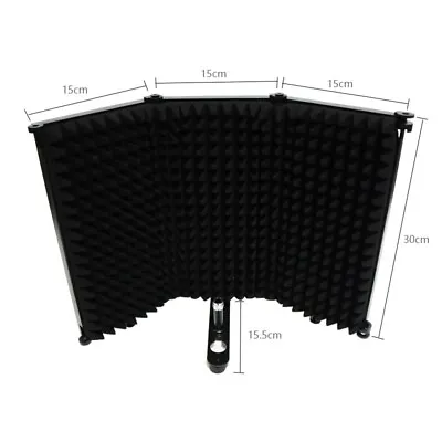 Microphone Isolation Shield Acoustic Isolation Chamber 3 Folding With Mounting B • $34.20