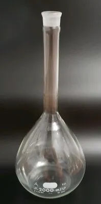 Pyrex 2000 Ml Model 5642 TC 20°c +-.50 Glassware Lab Flasks  • $19