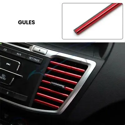 £9.60 • Buy 10 Pcs PVC Car Air Conditioner Air Outlet Decoration Strip Cover Red Universal