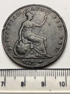 1854 Queen Victoria Large Copper Penny Pt (E421i) • £19
